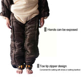 Full Body Wearable Sleeping Bag Bear-shaped Brown Sleeping Travel Equipment Pouch Outdoor Portable Hiking Camping For Famil W6B5