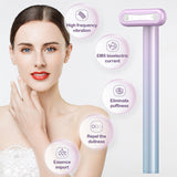 4 in 1 Skincare Wand Vibrating EMS Microcurrent Red Light Therapy Therapeutic Warmth Facial Eye Massage Face Lift Beauty wand