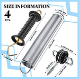 4 Pieces Electric Fence Gate Handle Kit Electric Fence Gate Kit Anchors Spring Gate Handle Kit