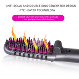Multifunctional Styling Comb Heating Beard Comb Negative Ion Straight Hair Brush Folding Straightener Hair Hot Curler