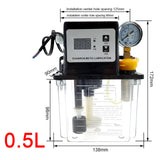 1pcs 0.5L/1L/2L Lubricant Pump Automatic Lubricating Oil Pump CNC Electromagnetic Lubrication Pump Lubricator