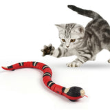 Smart Cat Toys Interactive Sensing Snake Eletronic Cat Teaser Indoor Play Kitten Automatic Toy For Cats Kitten USB Rechargeable