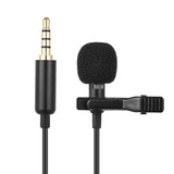 Clip-on Lavalier Mic Portable Condenser Microphone, 1.45m, Corded Microphone, For Phone And Laptop