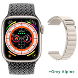 Original HK9 Pro AMOLED Smart Watch 2023 Series 8 Compass Smooth Touch Siri Call Message Grouping Sport Watch For Android IOS