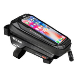 Waterproof Mountain Bicycle Touch Screen Front Frame Storage Bags MTB Bike Top Tube Hard Shell Pannier Pouch Cycling Equipment