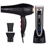 CkeyiN Professional Hair Dryer Low Noise Blow Dryer Ceramic Blade Electric Hair Clipper Cordless Corded Dual Use Hair Trimmer