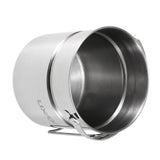 Lixada Stainless Steel Bail Handle Camping Pot with Internal Steaming Dish Foldable Handle Outdoor Camping Cooking Equipment
