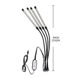 Folding Tripod Plant Lamp LED Four-head RF Remote Control Plant Lamps Full Spectrum Plant Growth Light for Plant Growing