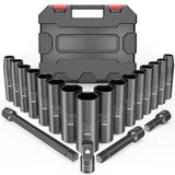 20PCS 1/2-Inch Drive Metric Deep Cr-V Impact Socket Set  (Neutral Brand )