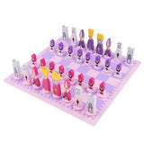 Wooden International Chess Game Chessman Checker Chess Pieces Gift Pink Chess Games