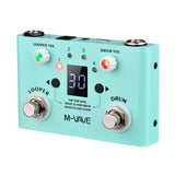 Effect Pedal Drum &amp; Looper Effector Mini 2-in-1 Looper Drum Machine Double Footswitch Looper Pedal Looper Guitar Pedal 30 Drums
