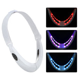 Microcurrent Facial Lifting Device LED Photon Red Blue Light Therapy Face Massager Vibration Slimming Chin V-Line Up Lift Belt