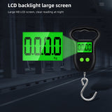 Portable 50Kg 10g Hanging Scale Digital Scale BackLight Electronic Fishing Weights Pocket Scale Luggage Scales Travel Weighting