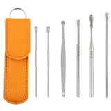 6PCS Ear Cleaner Wax Removal Tool Earpick Sticks Earwax Remover Curette Ear Pick Cleaning Ear Cleanser Spoon Health Care Earpick