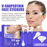60pcs Invisible V Face Lift Tape Skincare Double Chin Remover Anti Wrinkles Patch Adhesives Forehead Eye Lift Sticker Waterproof
