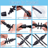 Drip Irrigation Barbed Tee 10 Pcs 1/2 Inch to 1/4 Inch Adapter Irrigation Tubing Connector for Home Garden Barbed Fits Dropship