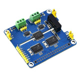 2-Channel Isolated CAN Expansion HAT,for Raspberry Pi,MCP2515 + SN65HVD230 Dual Chips Solution, Multi Onboard Protection