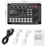 Bluetooth Sound Card 16 Sound Effects Noise Reduction Mixers for Voice Changer Podcast Kit,Mixer with Audio Interface Recording