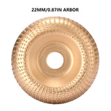 4'' Grinder Wheel Disc Wood Shaping Wheel Wood Grinding Disk for Angle Grinders with 16mm/0.63in Arbor