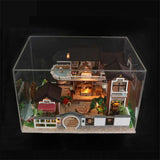 DIY Wooden Dollhouse Chinese Town Architecture Doll Houses Miniatures with Furniture Toys for Children Friend Birthday Gift