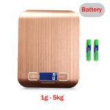 Digital Kitchen Scale 5kg/10kg Food Multi-Function 304 Stainless Steel Balance LCD Display Measuring Grams Ounces Cooking Baking