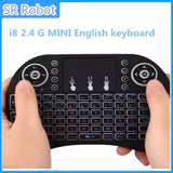 1 pcs MINI air flying squirrels i8 2.4 G MINI English/Russian keyboard wireless air mouse keyboard Diy RC Toy Kit
