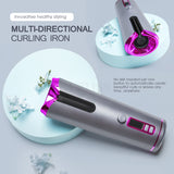 Professional Spin N Curl Auto Hair Curler LCD Display USB Rechargeable Spiral Curls Curling Iron Automatic Wireless Hair Curler