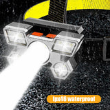 USB Rechargeable Portable Flashlight Lantern Headlamp 350LM LED Headlamp USB Rechargeable Waterproof Outdoor Fishing Headlight