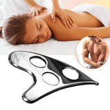 Body Guasha Board Scrapper Massage Plate Stainless Plate Pain Scraping Care Health Relief Release Relaxation Steel Massager G1T6