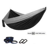 Oversized 118in*79in Camping Hammock for Outdoors Travel Backpacking,Double Hammock with Tree Straps, Nylon Portable Hammock