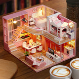 DIY Doll House Wooden Doll Houses Miniature Dollhouse Furniture Kit Toys Casa for Children Christmas Gift  L026