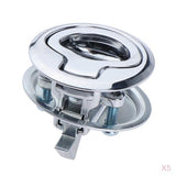 5pcs Stainless Steel Flush Latch Boat RV Toilet Door Lock Latch Yacht Deck Cabinet Door Handle Buckle Lock Latch Tool Lock Box