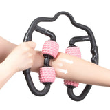 Body Massager Roller 4 Wheels 360° Massage Leg Arm Muscle Relaxation Massager Ring Clamp Body Shaping Fitness Massage Stick