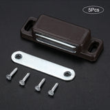 5Pcs Metal 74*25mm Door Magnetic Catches Kitchen Cupboard Wardrobe Cabinet Latch Catch Closure with 4 Screws Furniture Hardware