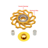 Lixada MTB Road Bike Ceramic Pulley 7075 Aluminum Alloy Rear Derailleur 13T Guide Cycling Ceramics Bearing for Jockey Wheel