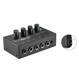 HA400 4 Channels Mini Stereo Headphone Amplifier with Power Adapter US/UK/EU/AU