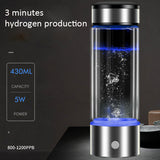 430ml Hydrogen Rich Water Bottle lonizer Alkaline Generator Portable Healthy Cup USB Rechargeable Anti-Aging Hydrogen Water