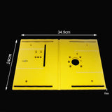 Aluminum Router Table Insert Plate Electric circular saw Flip Cover Plate Miter Gauge Guide For Table Saw Woodworking Workbench