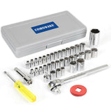 40Pcs Ratcheting Socket Wrench Set Car Repair Tool Wrench Ratchet Pawl Socket Spanner Metalworking Hex Socket Tool Kit