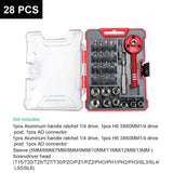 Ratchet Screwdriver Kit Hand Tool Sets Car Repair Tool Kit Set Mechanical Tools Box for Home Workshop Socket Wrench Set Builders