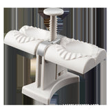 Household Double Head Automatic Dumpling Maker Mould Dumpling Wrapper Tools White 304 Stainless Steel + PP