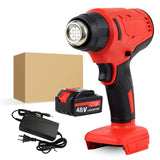 48V  Cordless Heat Gun Hot Air Machine Lithium Rechargeable Heating Equipment Temperatures Adjustable for Makita Battery Tool