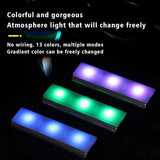LED Car Atmosphere Lamp Auto Interior Light Strip Charging Portable RGB USB Wireless Remote Music Control Decorative Lamp