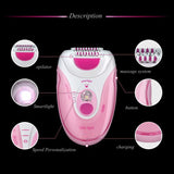 Original 100-240v cord electric epilator for women facial body hair removal female bikini underarms legs shaver trimmer lady