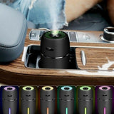 Mini Car Air Humidifier DC5V 30ml/h Portable USB Humidifier Car Air Purifier With 7 LED Warm Lights