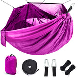 Portable Outdoor Camping Hammock with Mosquito Net High Strength Parachute Fabric Camping Hammock