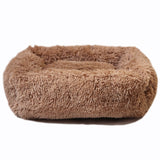 Square Dog Bed House Soft Long Plush Cat Mat Square Cat Bed House Cats Dog Mat Winter Pet Cushion Portable For Pets Cats Basket