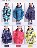 Freesmily Kids Stylish Rain Poncho Waterproof Rain Jacket Coat For Girls Boys