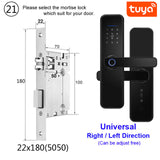RAYKUBE X5 Biometric Fingerprint Security Intelligent Tuya Smart WiFi Password Electronic Door Lock To Open The Door Remotely