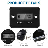 2 Pieces Inductive Hour Meter For Gas Engine Lawn Mower Dirt Bike Motorcycle Motocross Snowmobile Marine